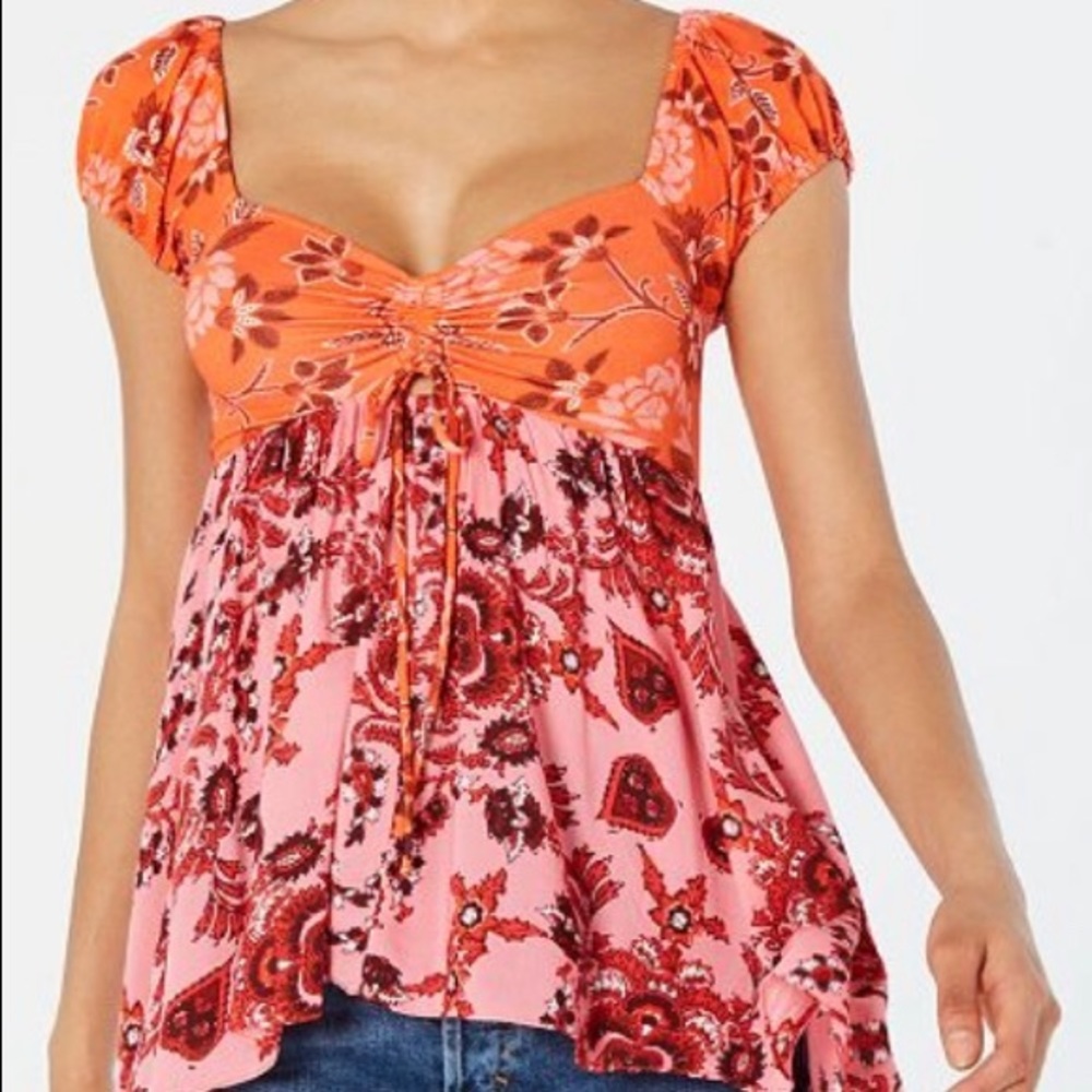 FREE PEOPLE HAWAIIAN SUNSET TOP🌅 SIZE XS NWT
